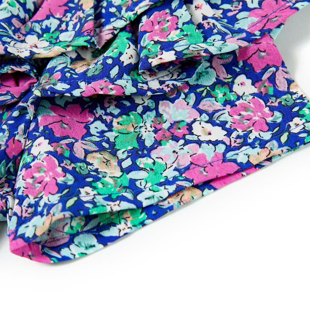 Kinderkleid Mit Rüschenärmeln Kobaltblau 104