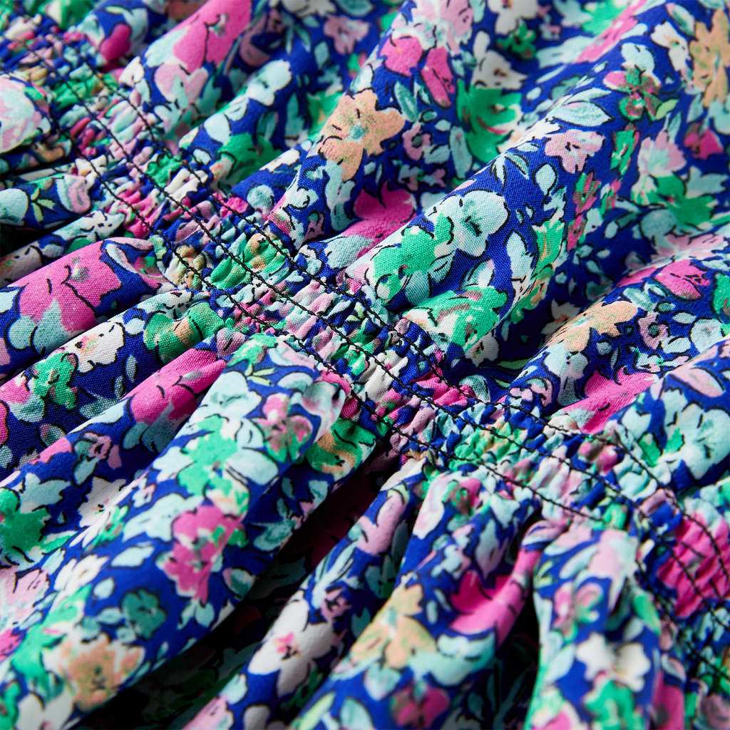 Kinderkleid Mit Rüschenärmeln Kobaltblau 104