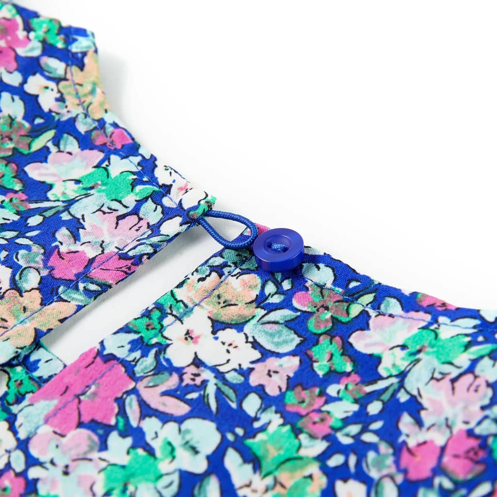 Kinderkleid Mit Rüschenärmeln Kobaltblau 104