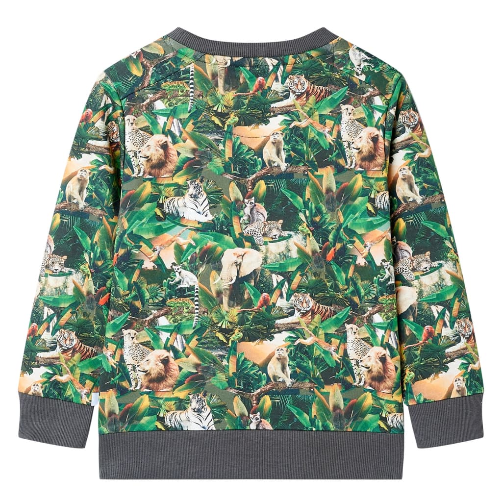 Kinder-Sweatshirt Dschungel-Motiv 140