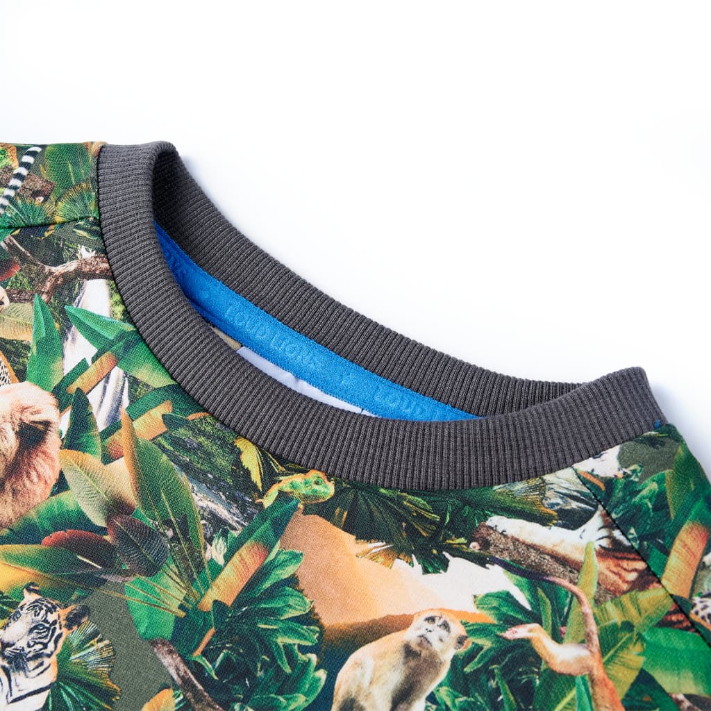 Kinder-Sweatshirt Dschungel-Motiv 140