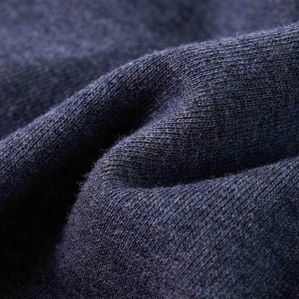 Kinder-Kapuzenpullover Mit Reißverschluss Dunkelblau Melange 116