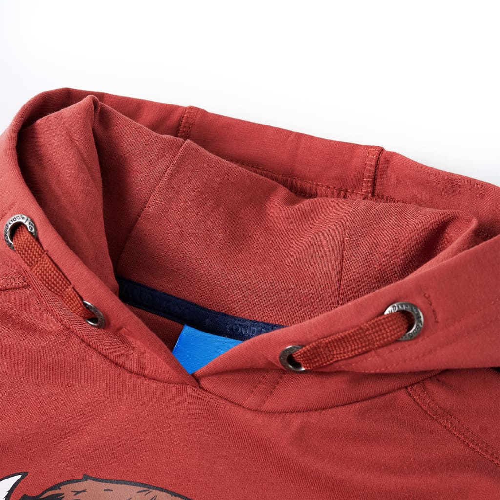 Kinder-Kapuzenpullover Dunkelrot 104