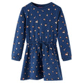 Kinderkleid Mit Langen Ärmeln Marineblau 104