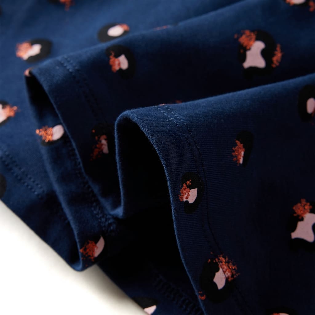 Kinderkleid Mit Langen Ärmeln Marineblau 104
