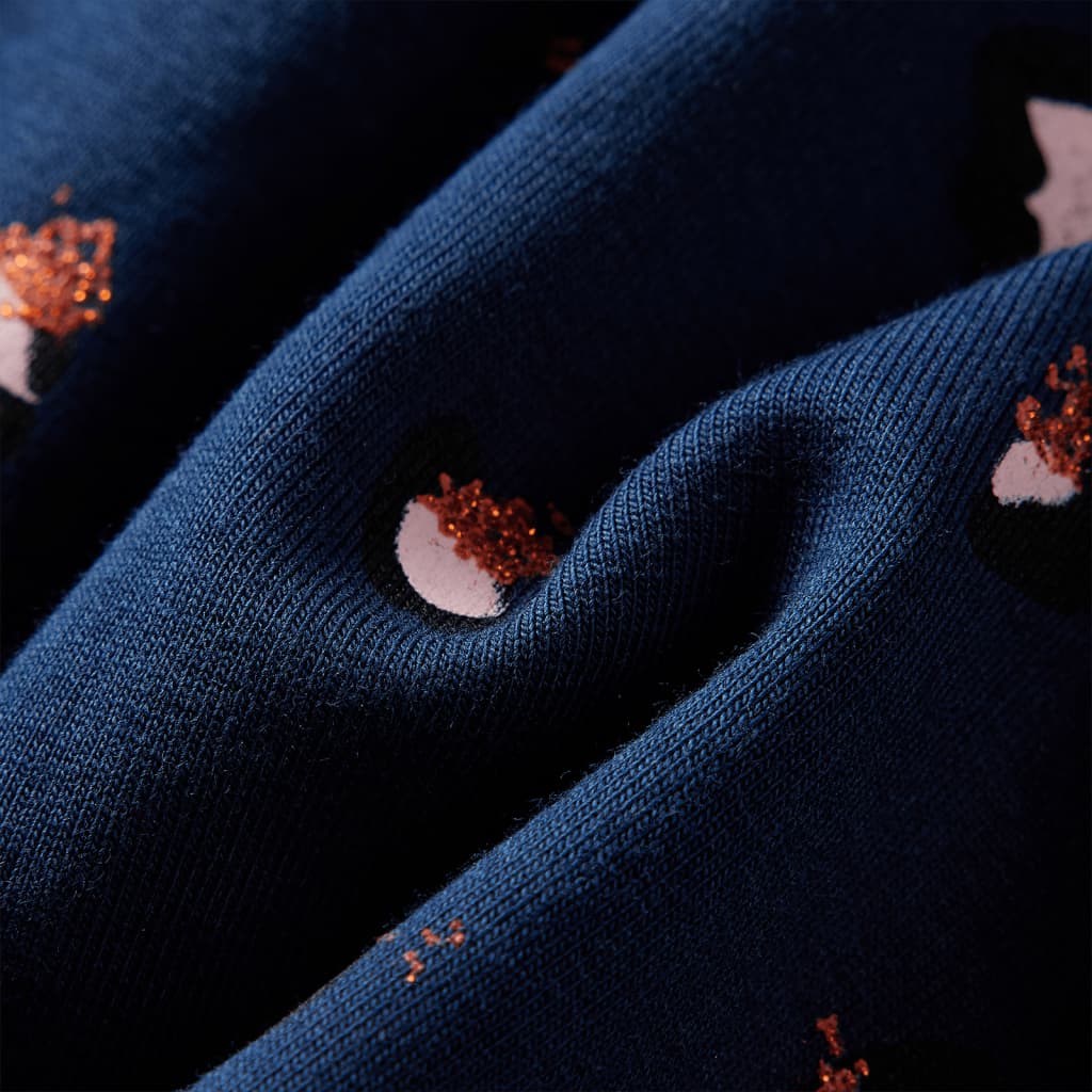 Kinderkleid Mit Langen Ärmeln Marineblau 104