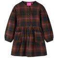 Kinderkleid Mit Langen Ärmeln Cognac 140