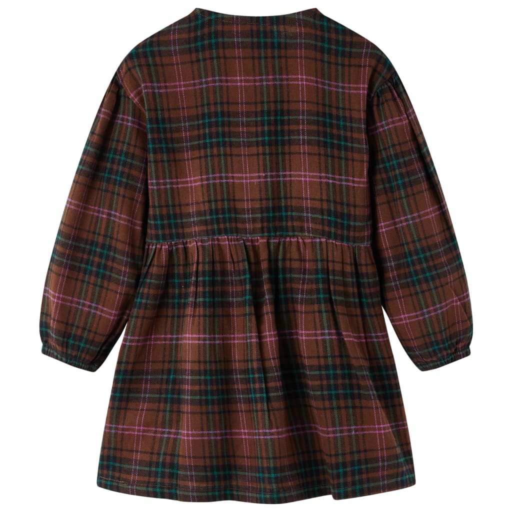 Kinderkleid Mit Langen Ärmeln Cognac 140
