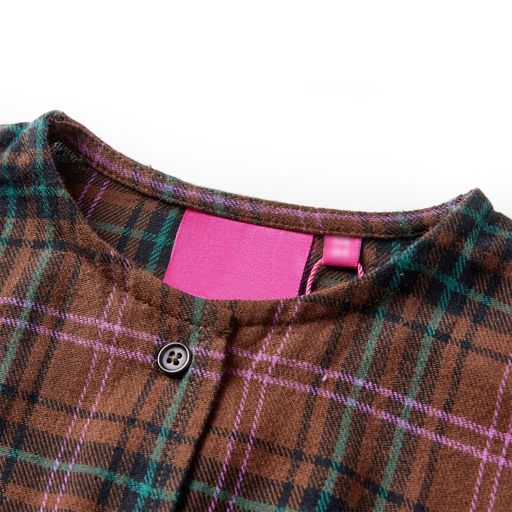 Kinderkleid Mit Langen Ärmeln Cognac 140