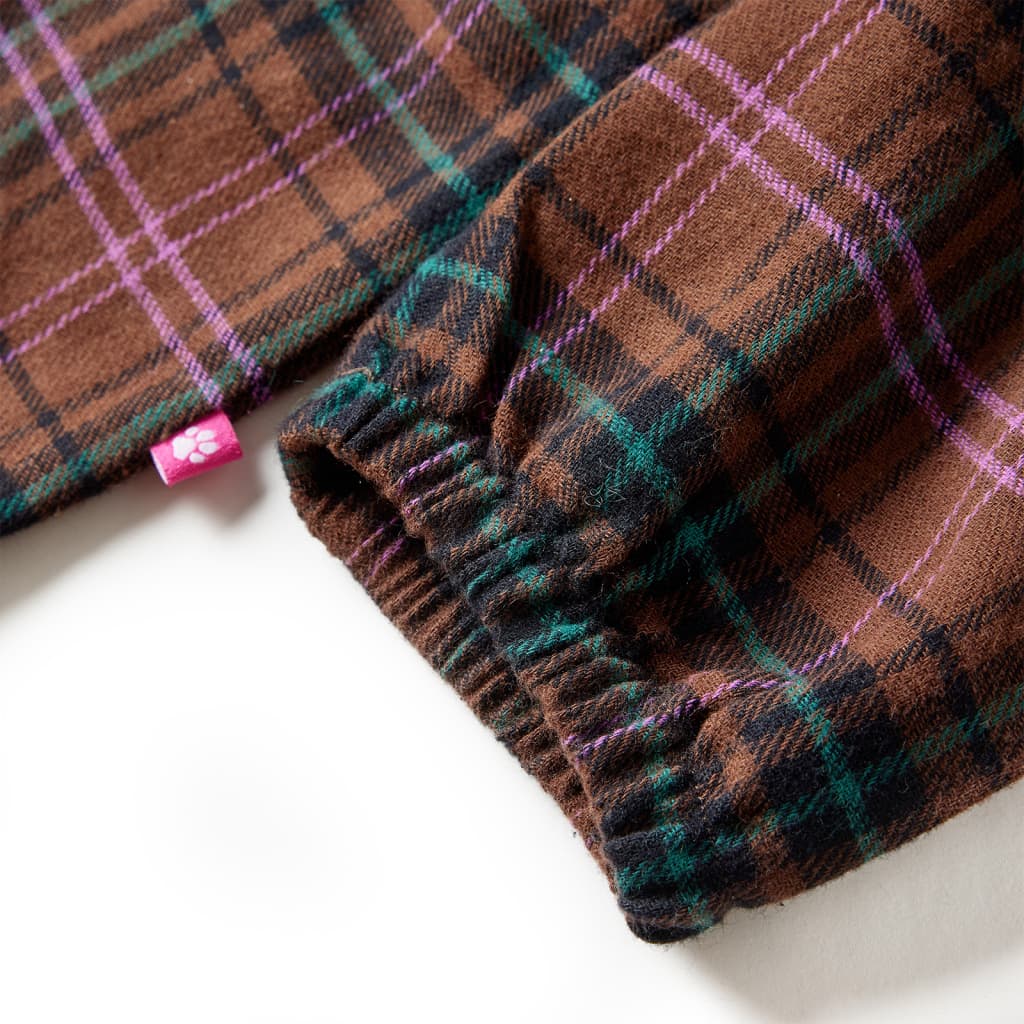 Kinderkleid Mit Langen Ärmeln Cognac 140