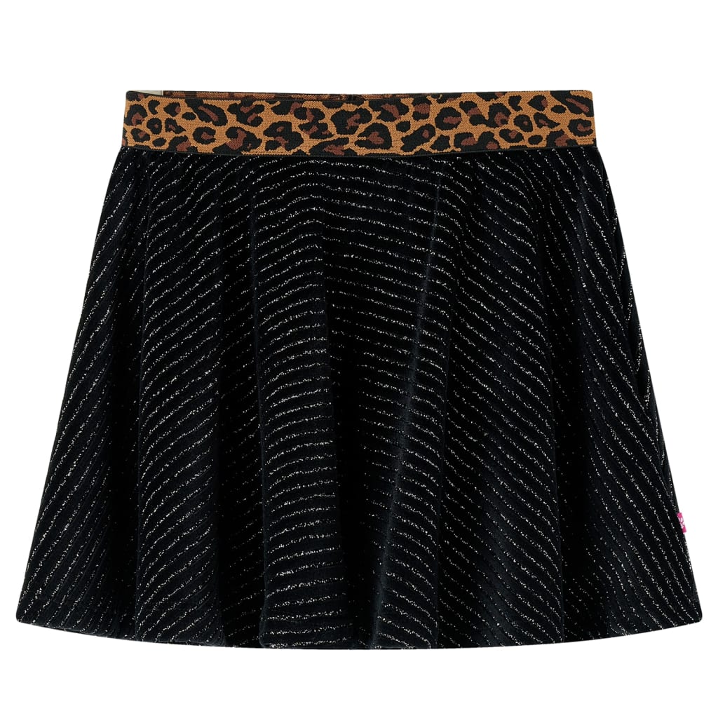 Kinderrock Mit Bund In Leopardenmuster Schwarz 128