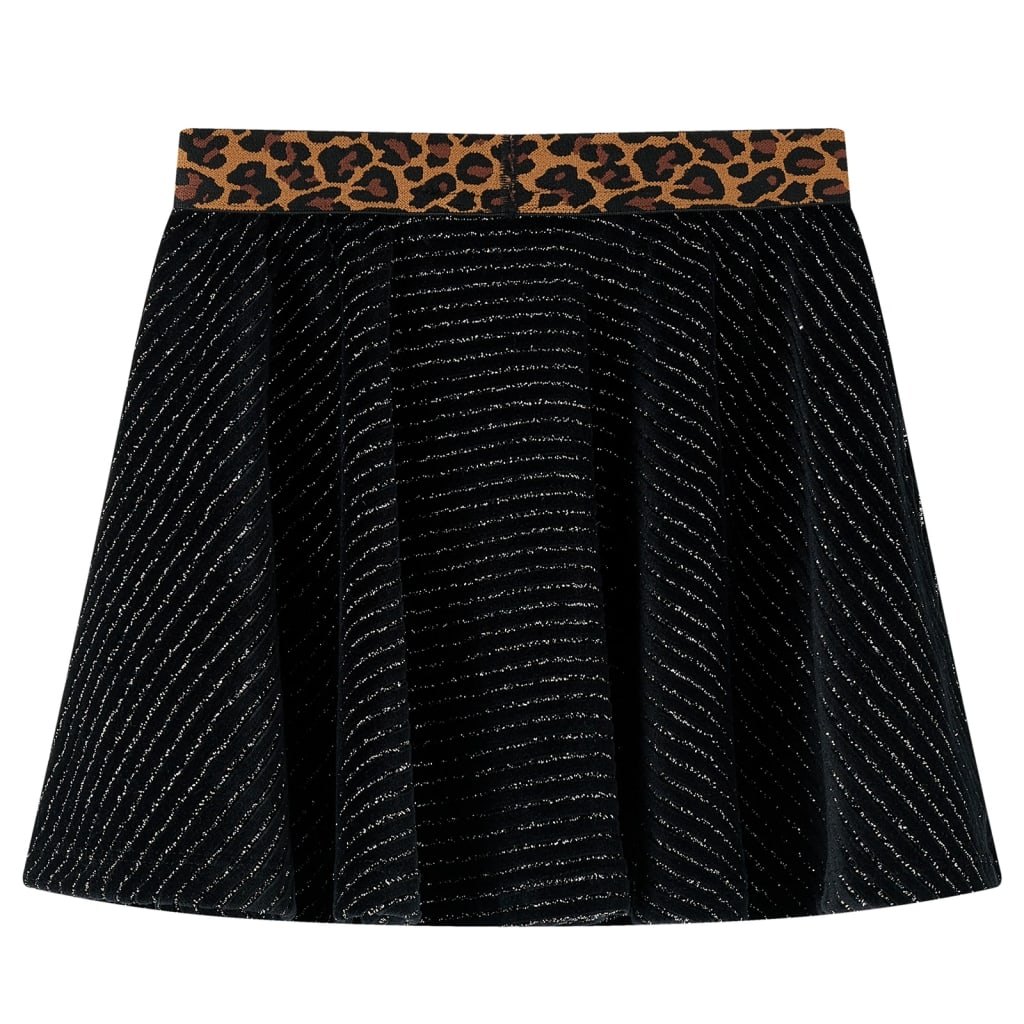 Kinderrock Mit Bund In Leopardenmuster Schwarz 128
