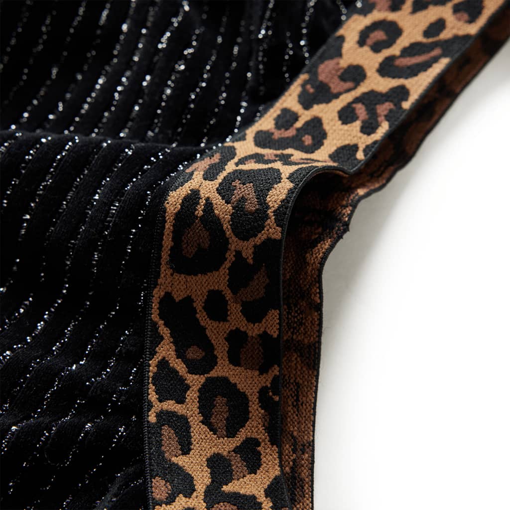 Kinderrock Mit Bund In Leopardenmuster Schwarz 128