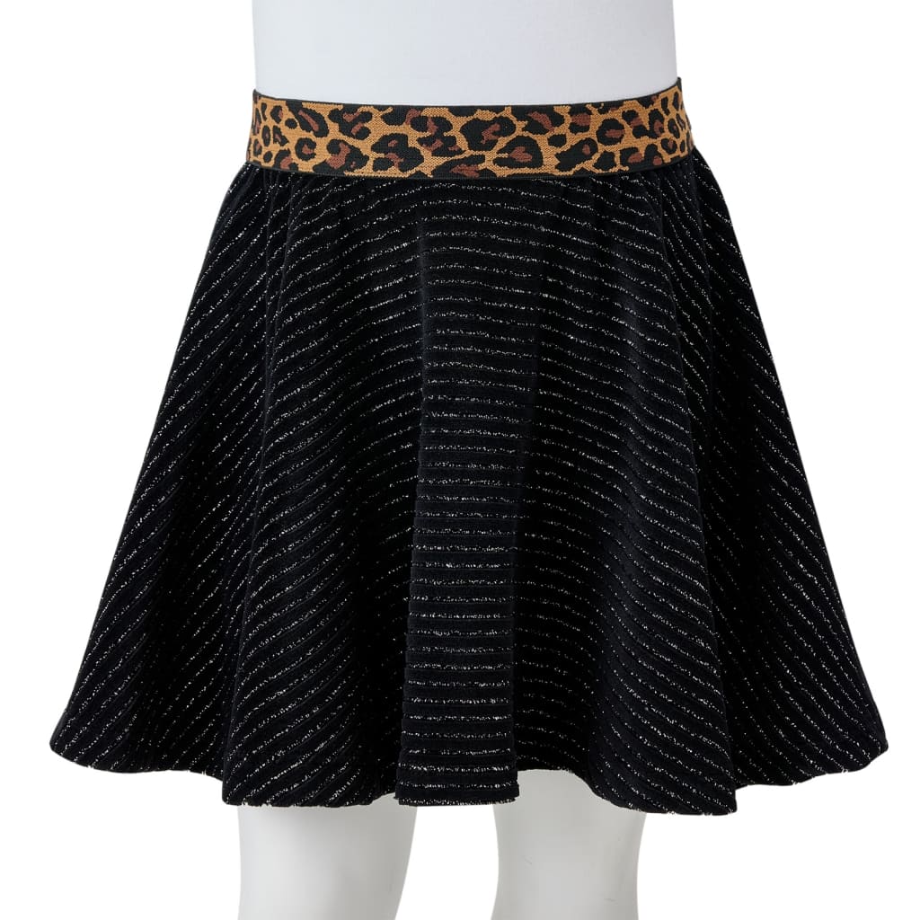 Kinderrock Mit Bund In Leopardenmuster Schwarz 128