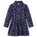 Kinderkleid Mit Langen Ärmeln Marineblau 140