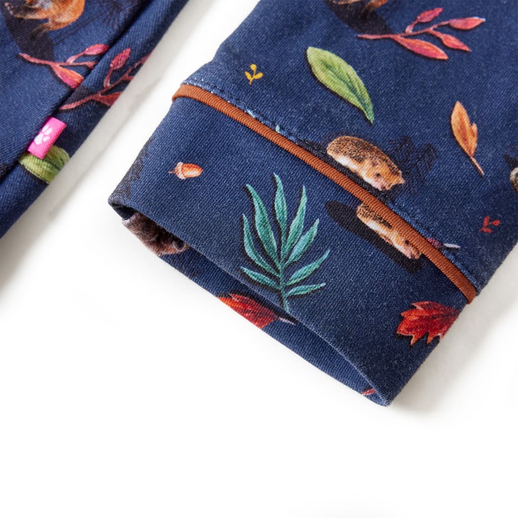 Kinderkleid Mit Langen Ärmeln Marineblau 140