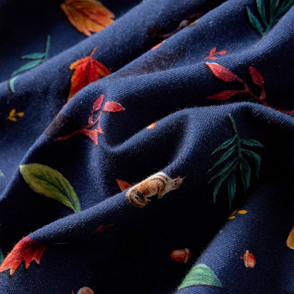 Kinderkleid Mit Langen Ärmeln Marineblau 140
