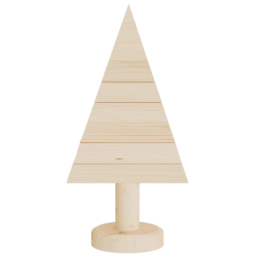 Deko-Weihnachtsbäume 2 Stk. Holz 30 Cm Massivholz Kiefer Natur (Unbehandelt)