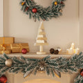 Deko-Weihnachtsbäume 2 Stk. Holz 30 Cm Massivholz Kiefer Natur (Unbehandelt)