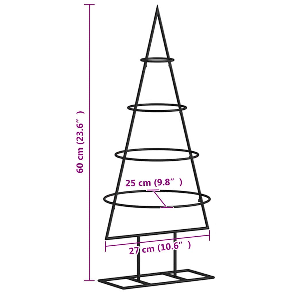Metall-Weihnachtsbaum Deko Schwarz