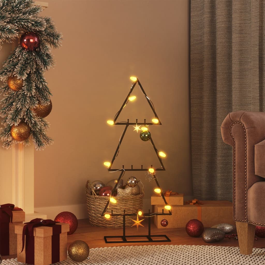 Metall-Weihnachtsbaum Für Dekorationen Schwarz Schwarz