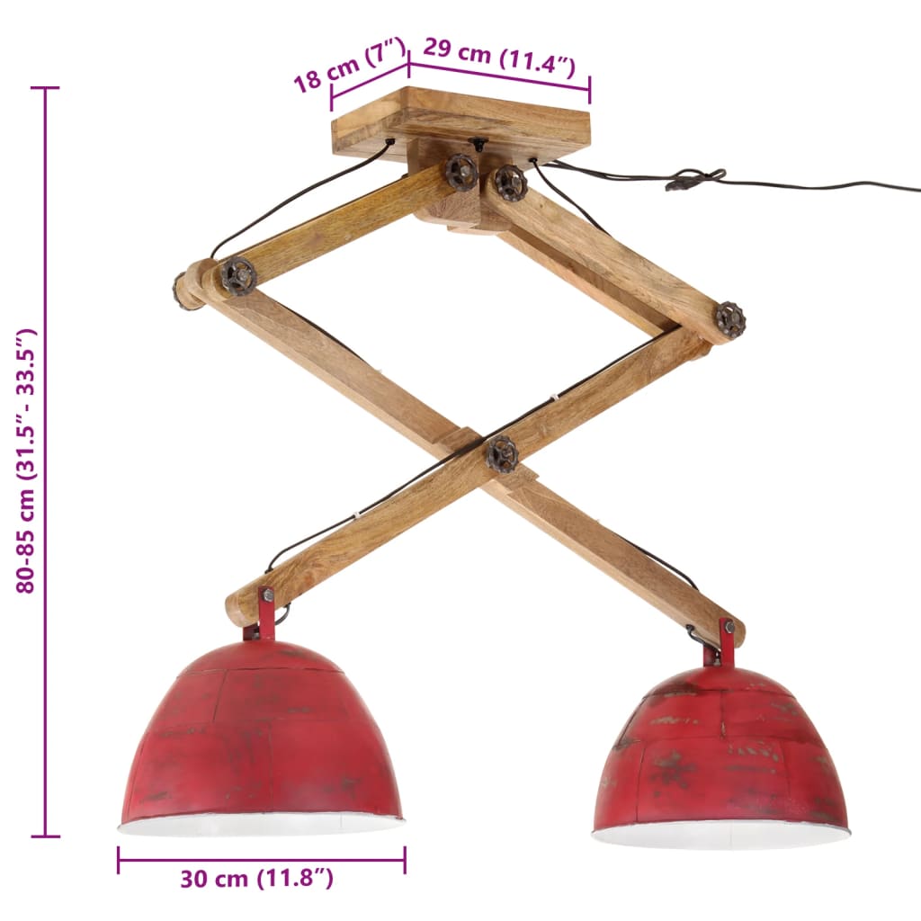 Deckenleuchte 25 W 29X18X85 Cm E27