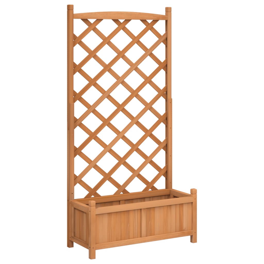 Pflanzkübel Mit Spalier Massivholz Tanne Braun