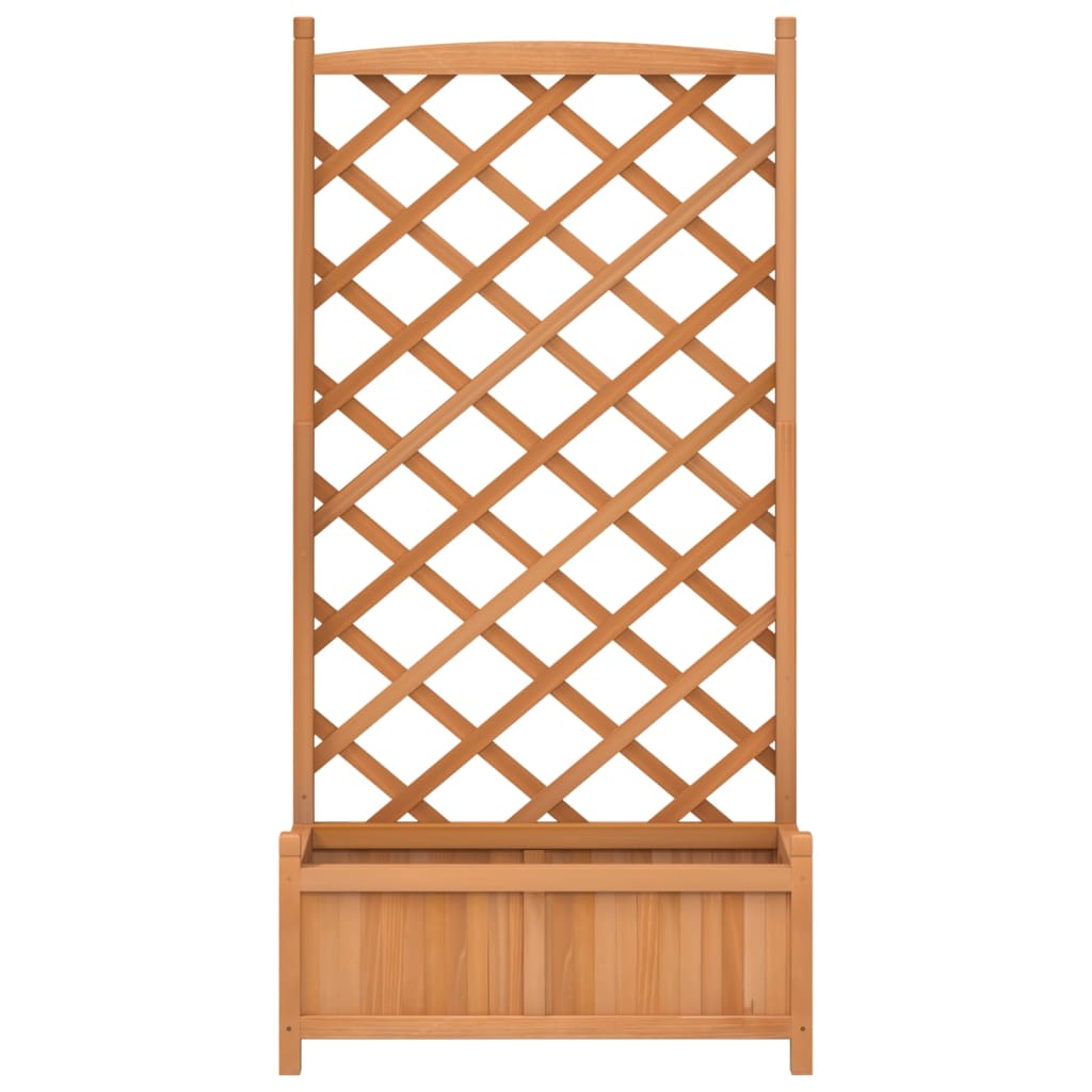 Pflanzkübel Mit Spalier Massivholz Tanne Braun