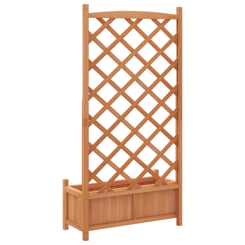Pflanzkübel Mit Spalier Massivholz Tanne Braun