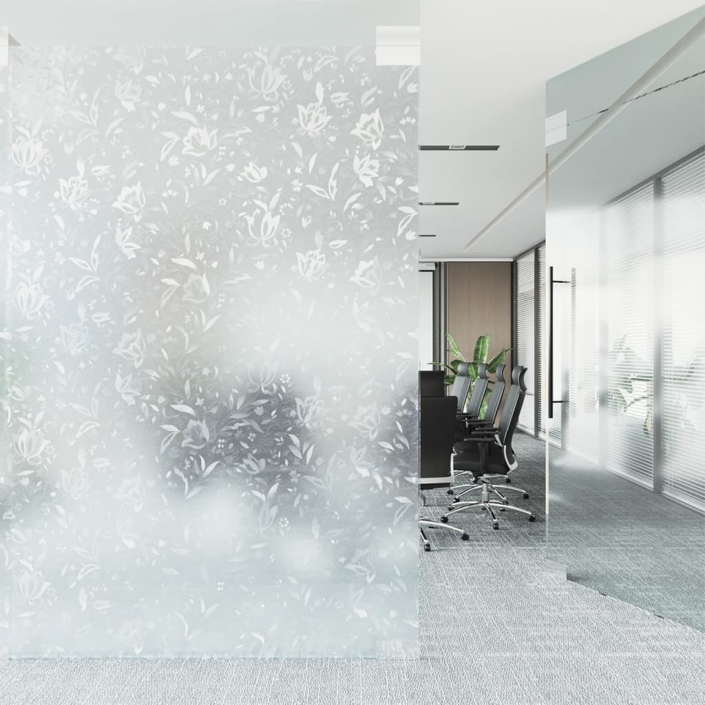 Fensterfolie Matt Blumenmuster 45X500 Cm Pvc Frosted Blume