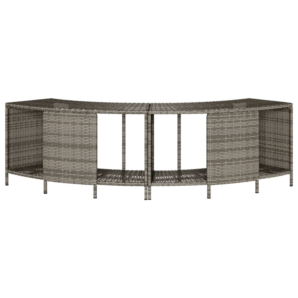 Outdoor-Regale Für Whirlpool 2 Stk. Poly Rattan
