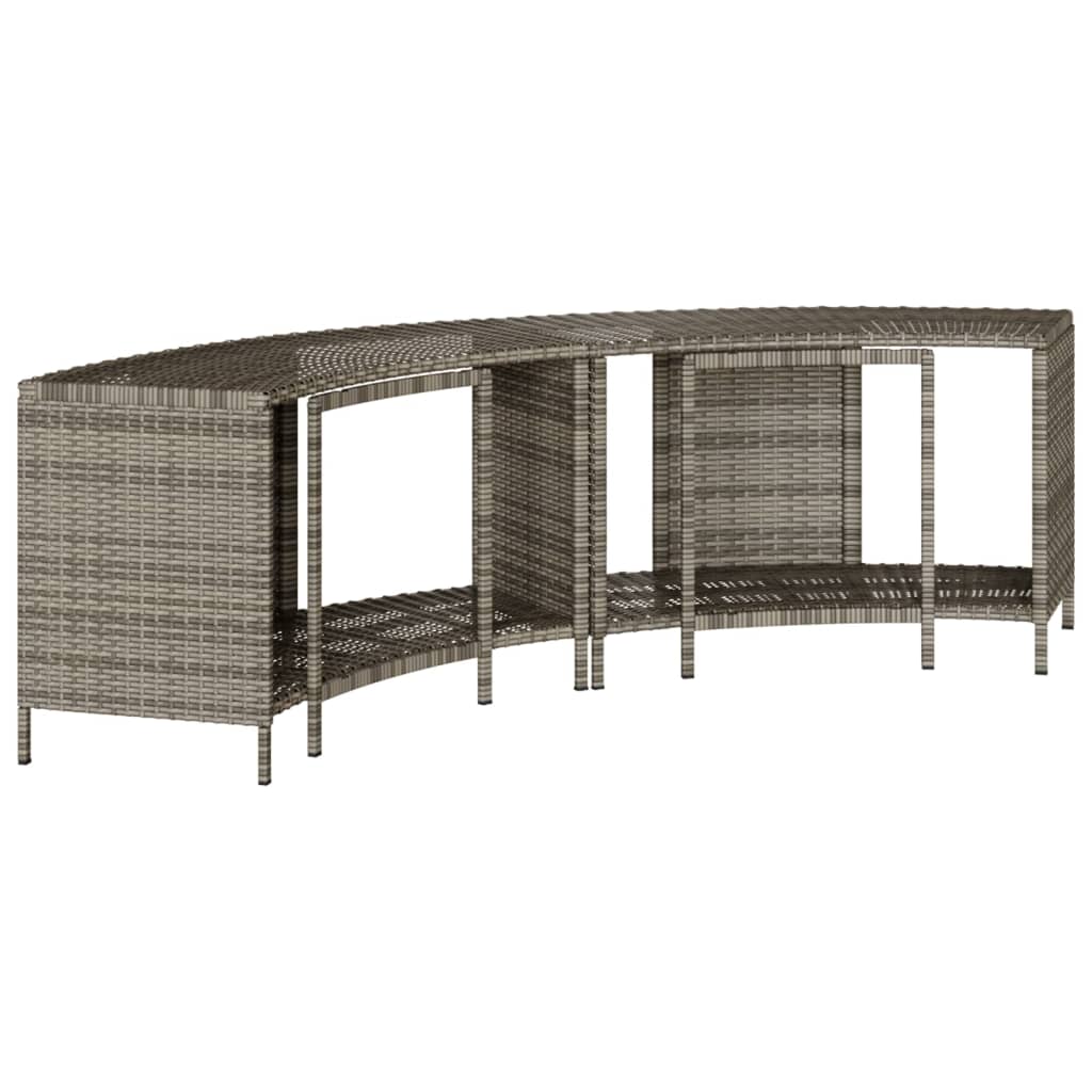 Outdoor-Regale Für Whirlpool 2 Stk. Poly Rattan