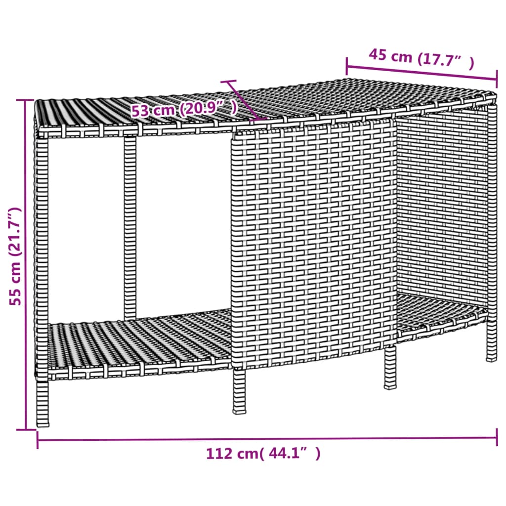 Outdoor-Regale Für Whirlpool 2 Stk. Poly Rattan