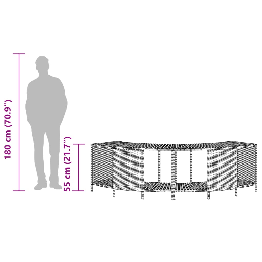 Outdoor-Regale Für Whirlpool 2 Stk. Poly Rattan