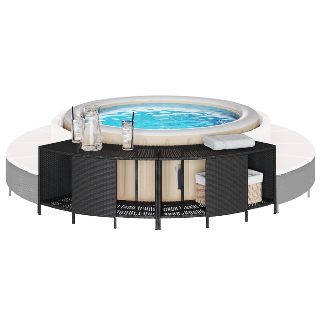 Outdoor-Regale Für Whirlpool 2 Stk. Poly Rattan