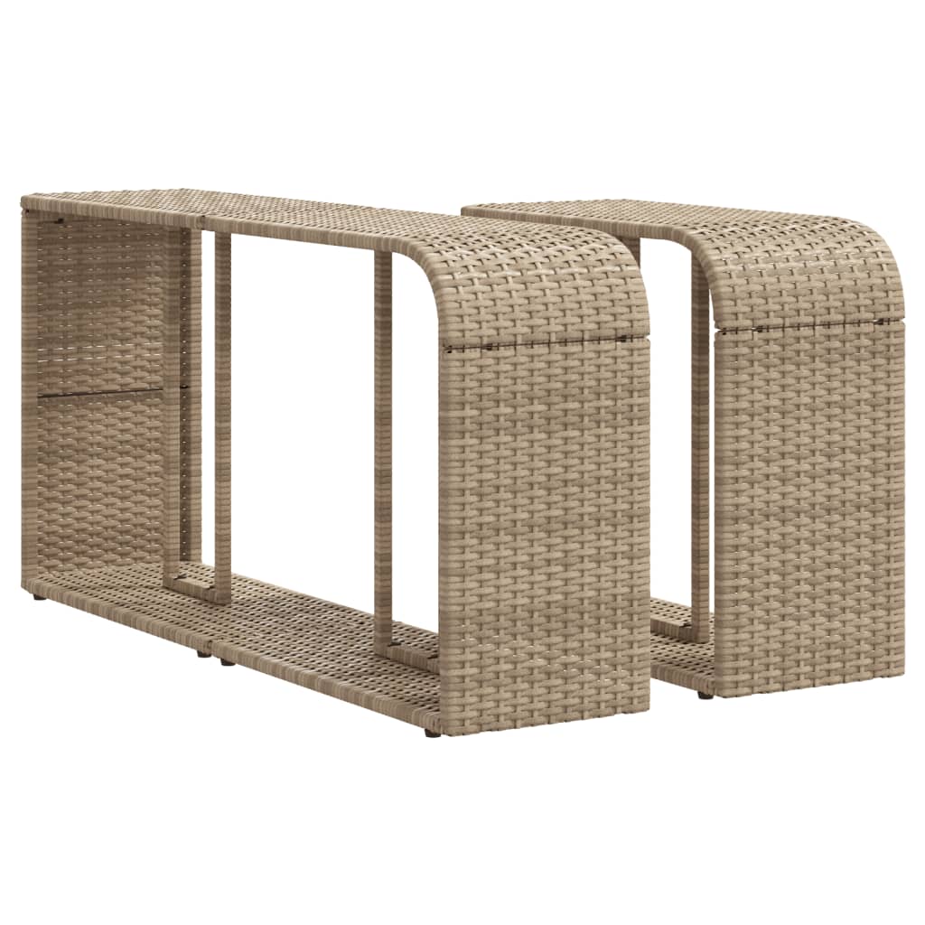 Outdoor-Regale 2 Stk. Poly Rattan
