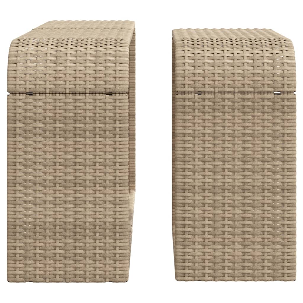 Outdoor-Regale 2 Stk. Poly Rattan