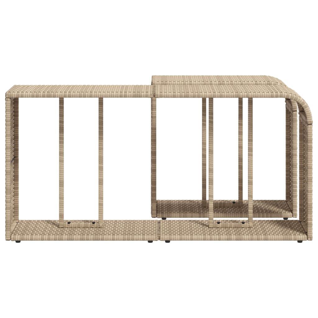 Outdoor-Regale 2 Stk. Poly Rattan