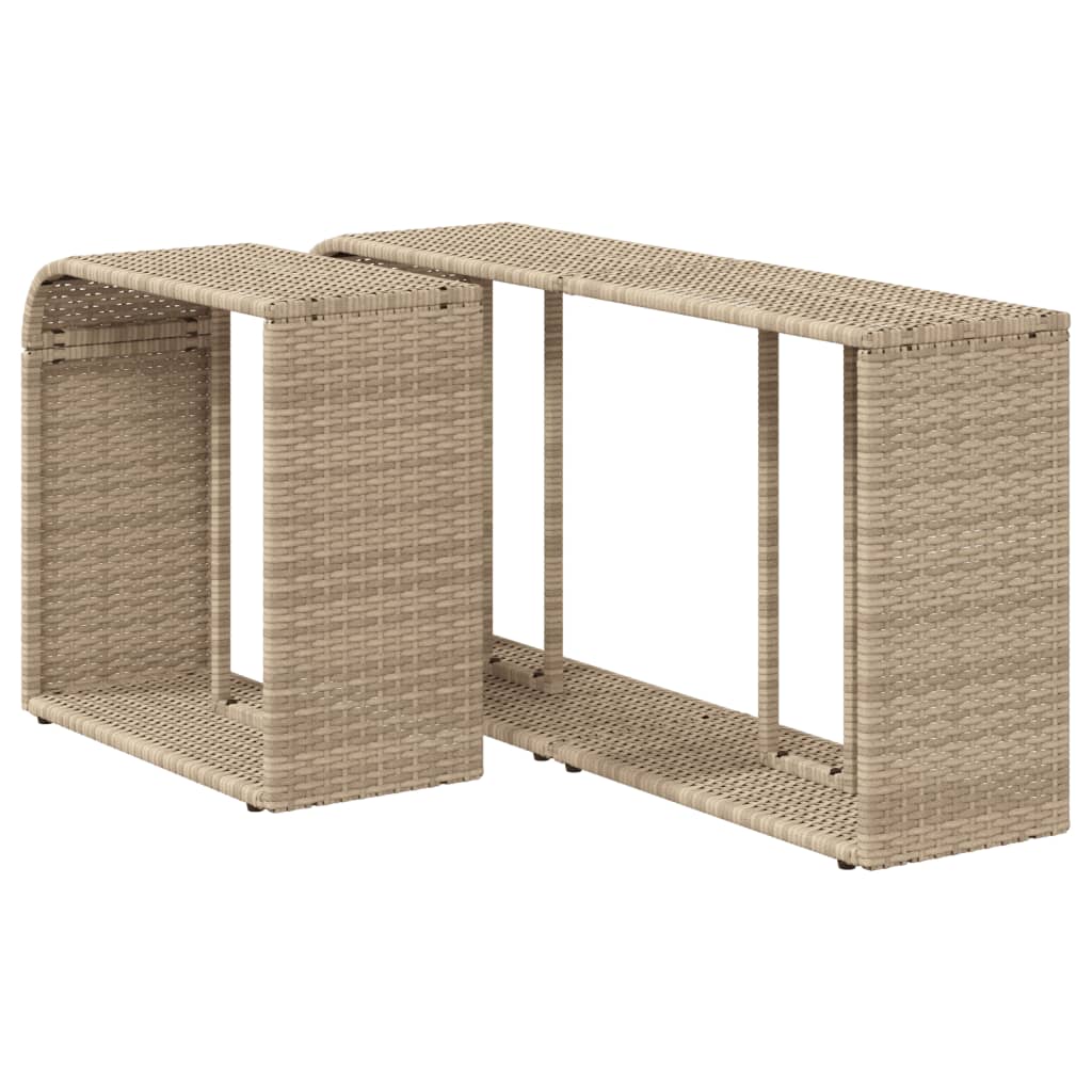 Outdoor-Regale 2 Stk. Poly Rattan
