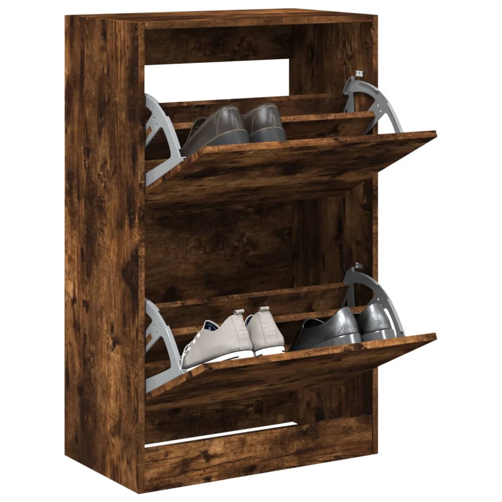 Schuhschrank Holzwerkstoff Räuchereiche