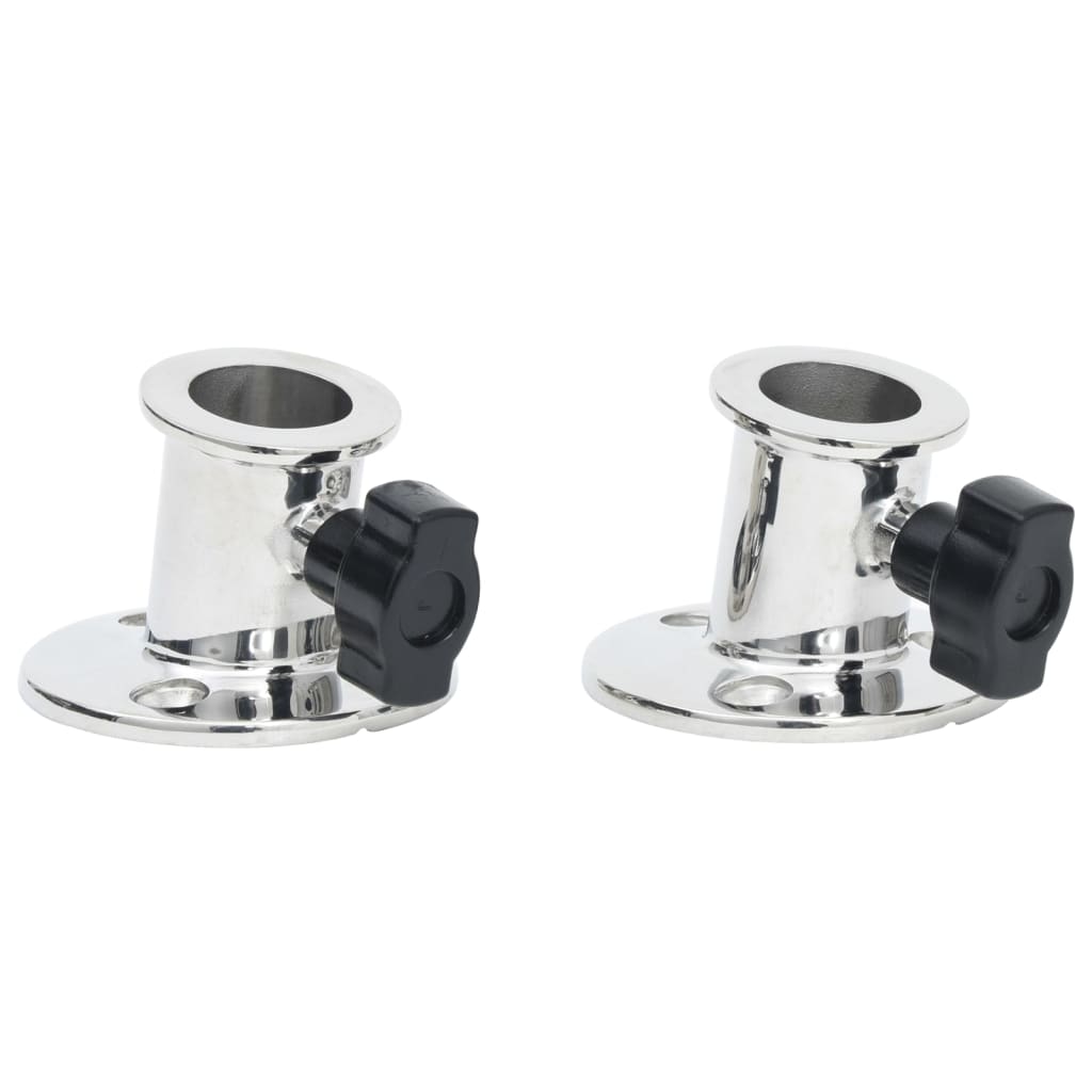 Relingfüße 2 Stk. Rund Für 26 Mm Rohr Edelstahl