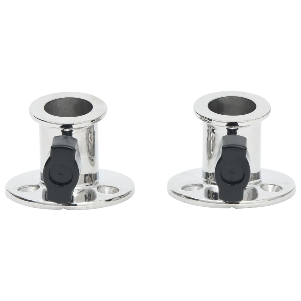 Relingfüße 2 Stk. Rund Für 26 Mm Rohr Edelstahl
