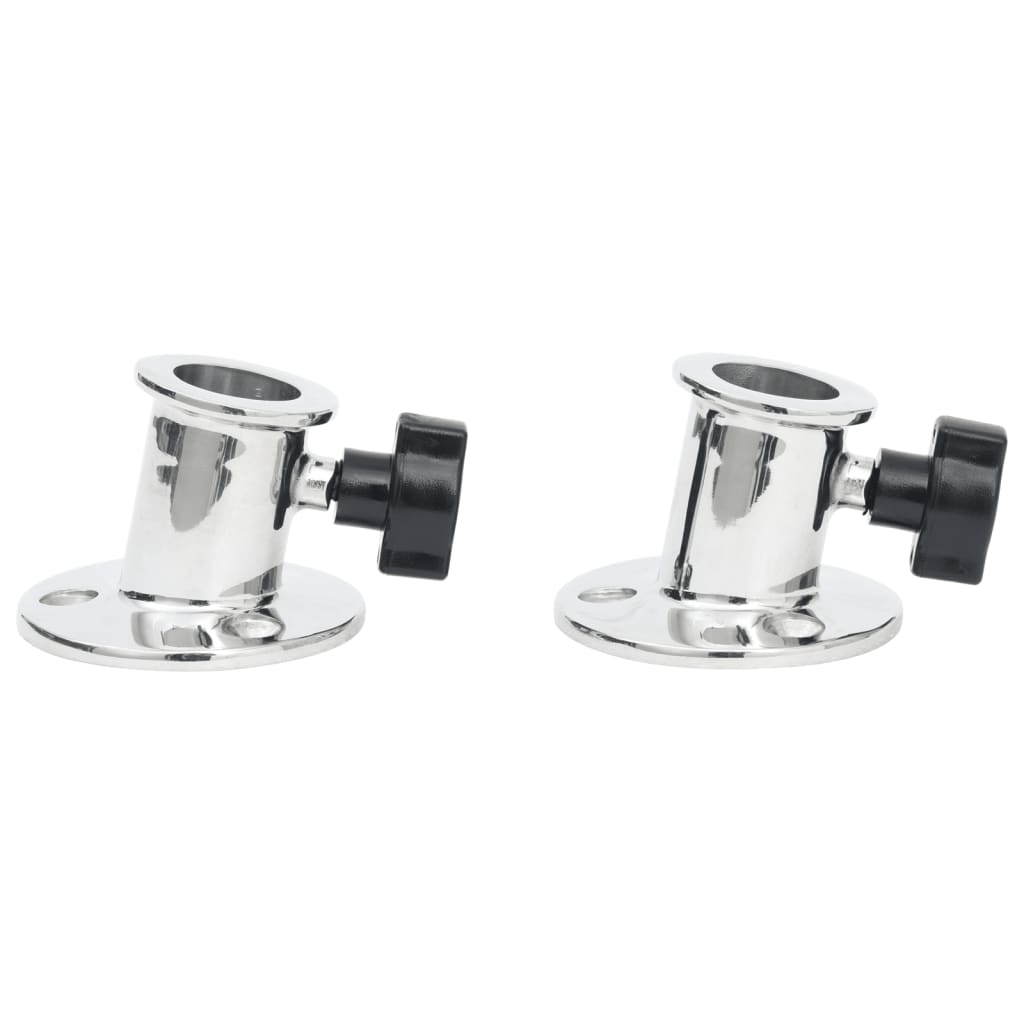 Relingfüße 2 Stk. Rund Für 26 Mm Rohr Edelstahl