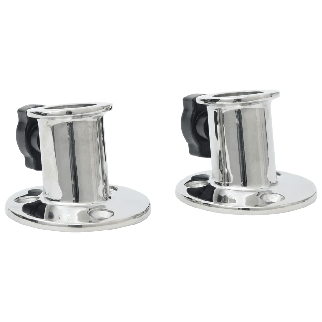 Relingfüße 2 Stk. Rund Für 26 Mm Rohr Edelstahl