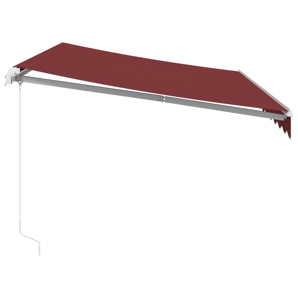 Markise Manuell Mit Led Weinrot Burgunderrot