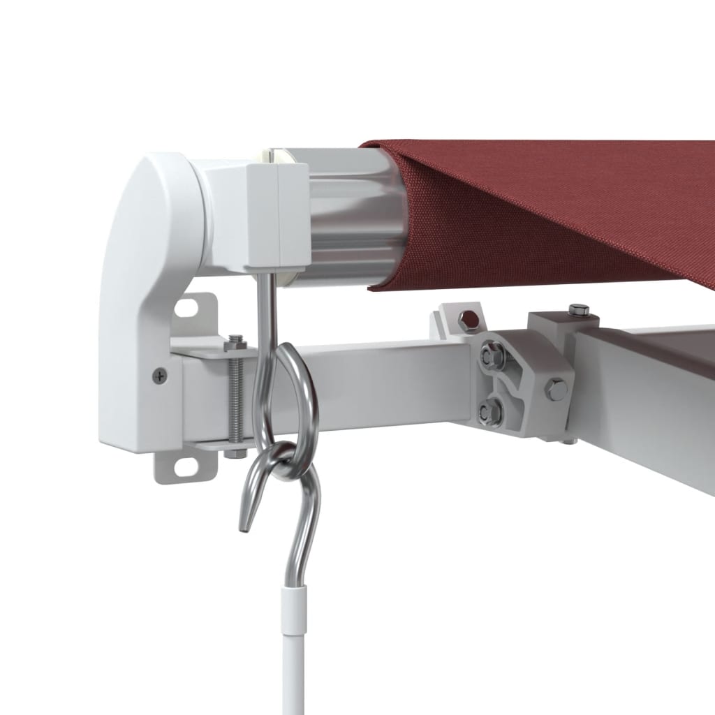 Markise Manuell Mit Led Weinrot Burgunderrot