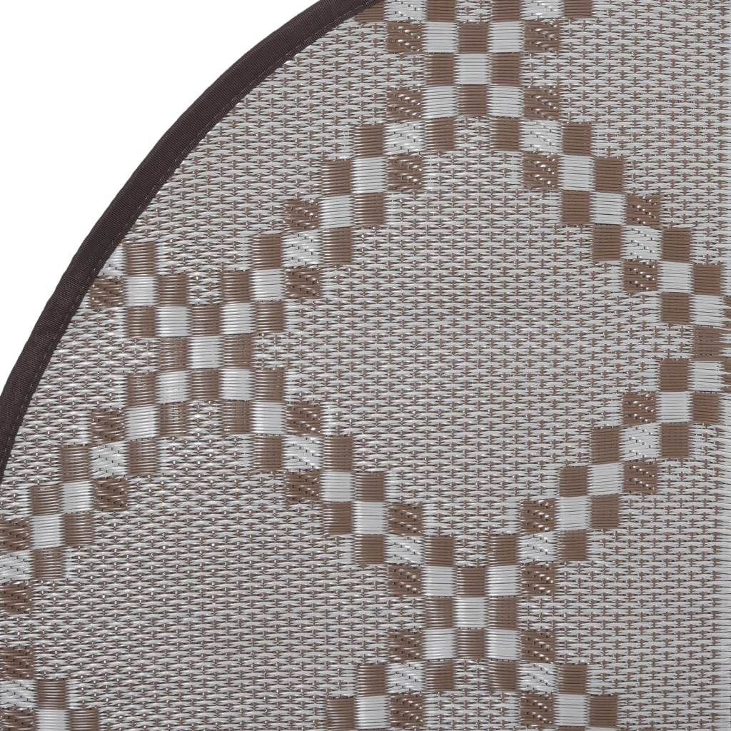 Outdoor-Teppich Arakil Braun Ø160 Cm Pp Braun Und Weiß