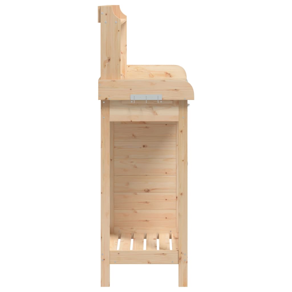 Pflanztisch Mit Schrank 110,5X45X124,5 Cm Massivholz Tanne