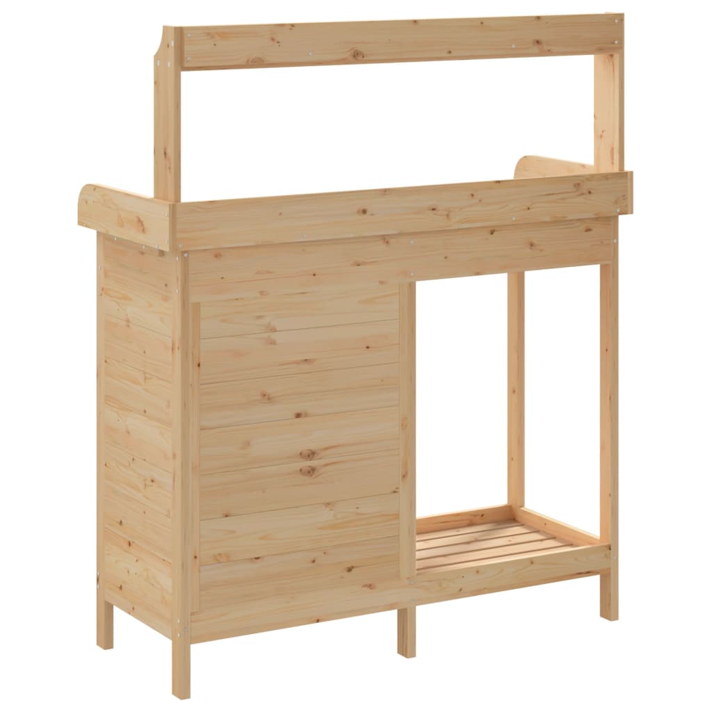 Pflanztisch Mit Schrank 110,5X45X124,5 Cm Massivholz Tanne
