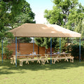 Partyzelt Faltbar Pop-Up 580X292X315 Cm Beige